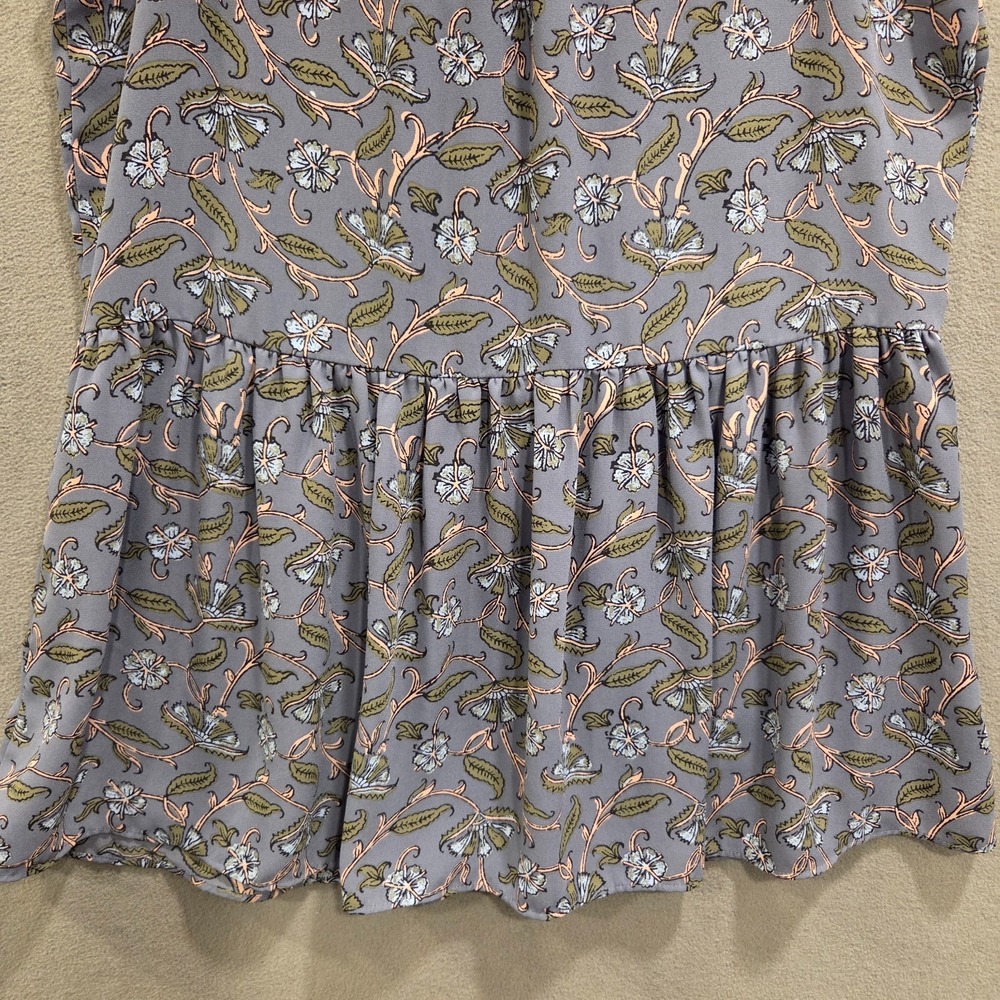 Loft Sleeveless Tiered Blouse Women's Size Small Boho Flowy Floral Casual - Picture 6 of 11